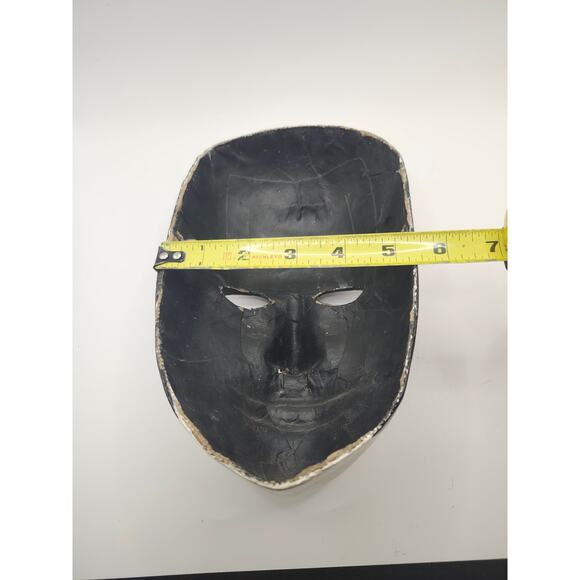 Hand Painted Venetian Butterfly Mask Gold Black Papier Mache Masquerade Wall Art - Picture 4 of 8